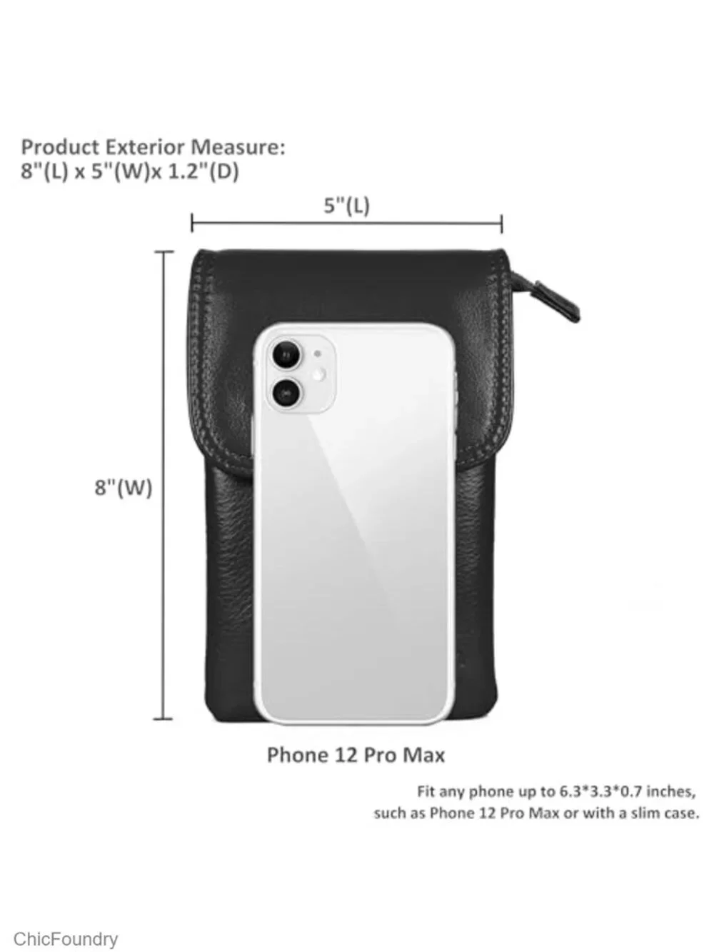 Genuine Leather Small Crossbody Bag Cell Phone Purse Hands-Free